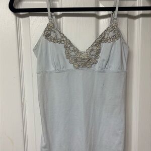 American Eagle - Y2K Pale Blue Lace Cami